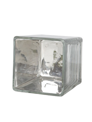 Firkantet sølv glas potte 15x15x15cm by Krone 1 - Kina