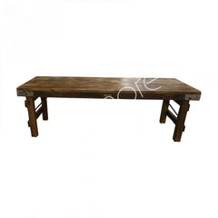 Bench folding recycled wood 140x36x45cm by Colmore