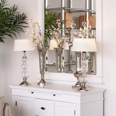 Vase Camarillo Small Sølvfarvet elegance 14x14x42 cm by HazenKamp