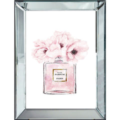 Billede med facet kant – Parfume Pink blomster 40x4.5x50 cm by HK