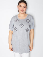 T-shirt med bling motiver på front - ITFEB25 by Livia