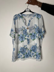 Skjorte med rundt print - ITJULI25 by Renee