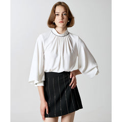Access Fashion Blouse with rhinestones and sleeves by Access Fashion