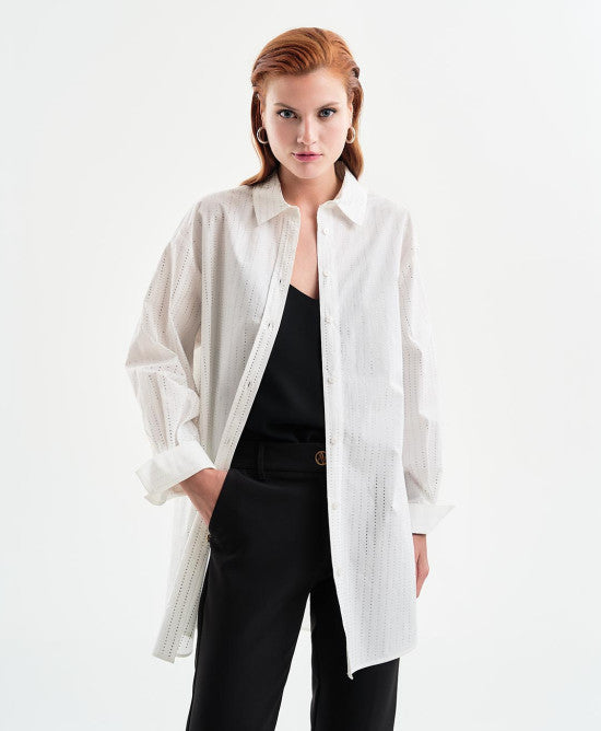 Access Fashion Oversized rhinestone shirt by Access Fashion