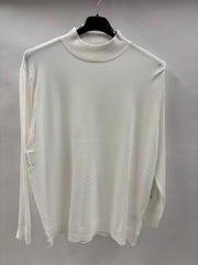 Højhalset Ensfarvet Bluse - Brystmål 120cm