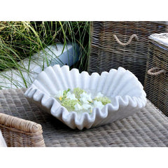 Skål muslingeformet, H18/L51/B51 cm creme by Chic Antique