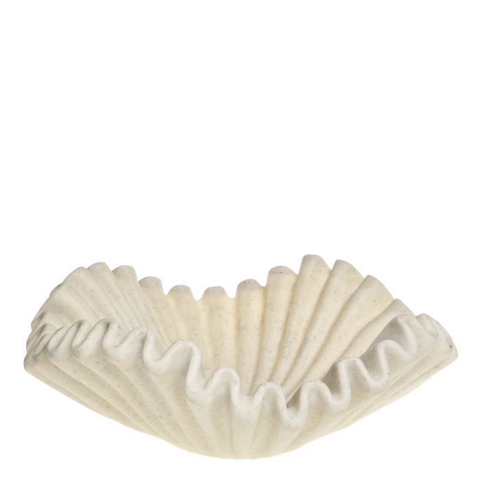 Skål muslingeformet, H18/L51/B51 cm creme by Chic Antique