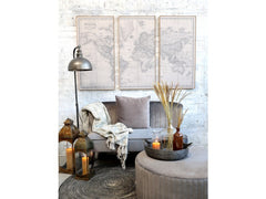 Marat Sofa velour 79x127x65 cm kulgrå by Chic Antique