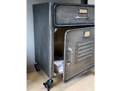 Factory skab m. skuffe 54 x 47 x 34,5 cm antique grå by Chic Antique