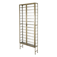 Vinreol, H194/L77/B22 cm messing by Chic Antique