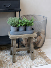 Taburet, H41/L40/B27 cm natur by Chic Antique