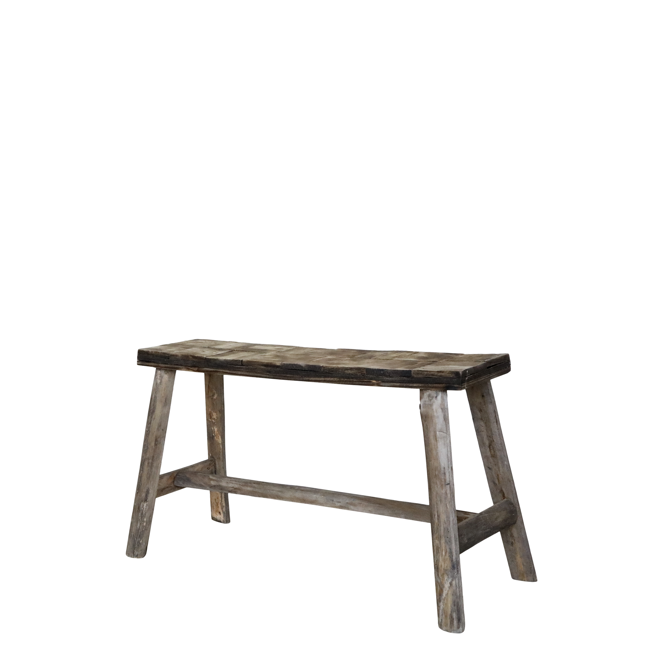 Bænk m. mønster på sæde, H45/L80/B24 cm natur by Chic Antique