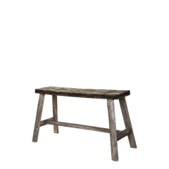 Bænk m. mønster på sæde, H45/L80/B24 cm natur by Chic Antique