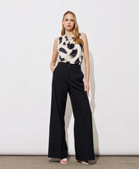 Access Fashion Draperet top med print by Access Fashion