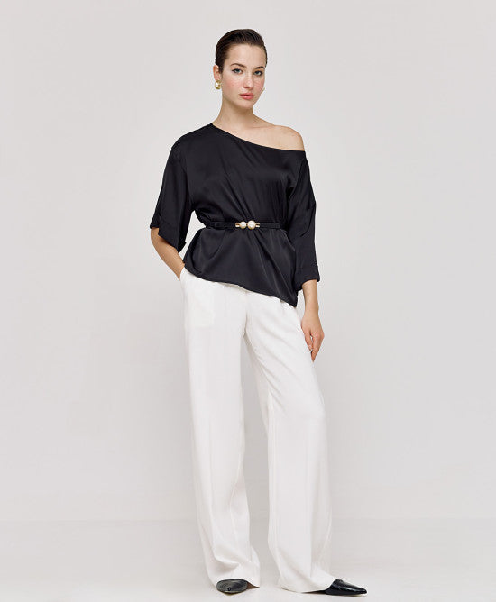 Access Fashion Oversize satin bluse by Access Fashion