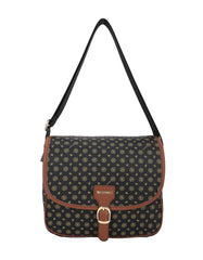 Mønstret taske med bæltelukning 26x10x22 by Krone 1