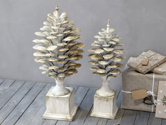 Kogle på fod – H56 / Ø24 cm antique creme by Chic Antique