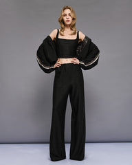 Access Bukser med elastisk talje og sidedetalje by Access Fashion