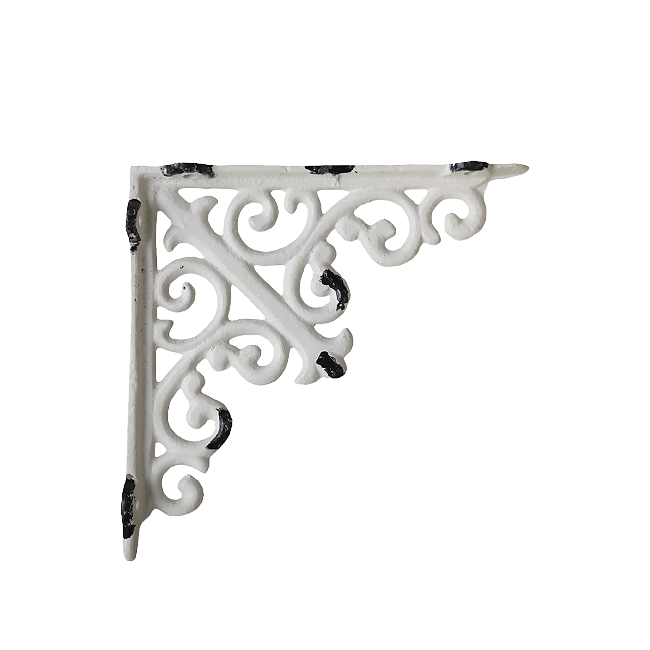 Hyldeknægt m. fransk lilje, H15/B15 cm antique creme by Chic Antique