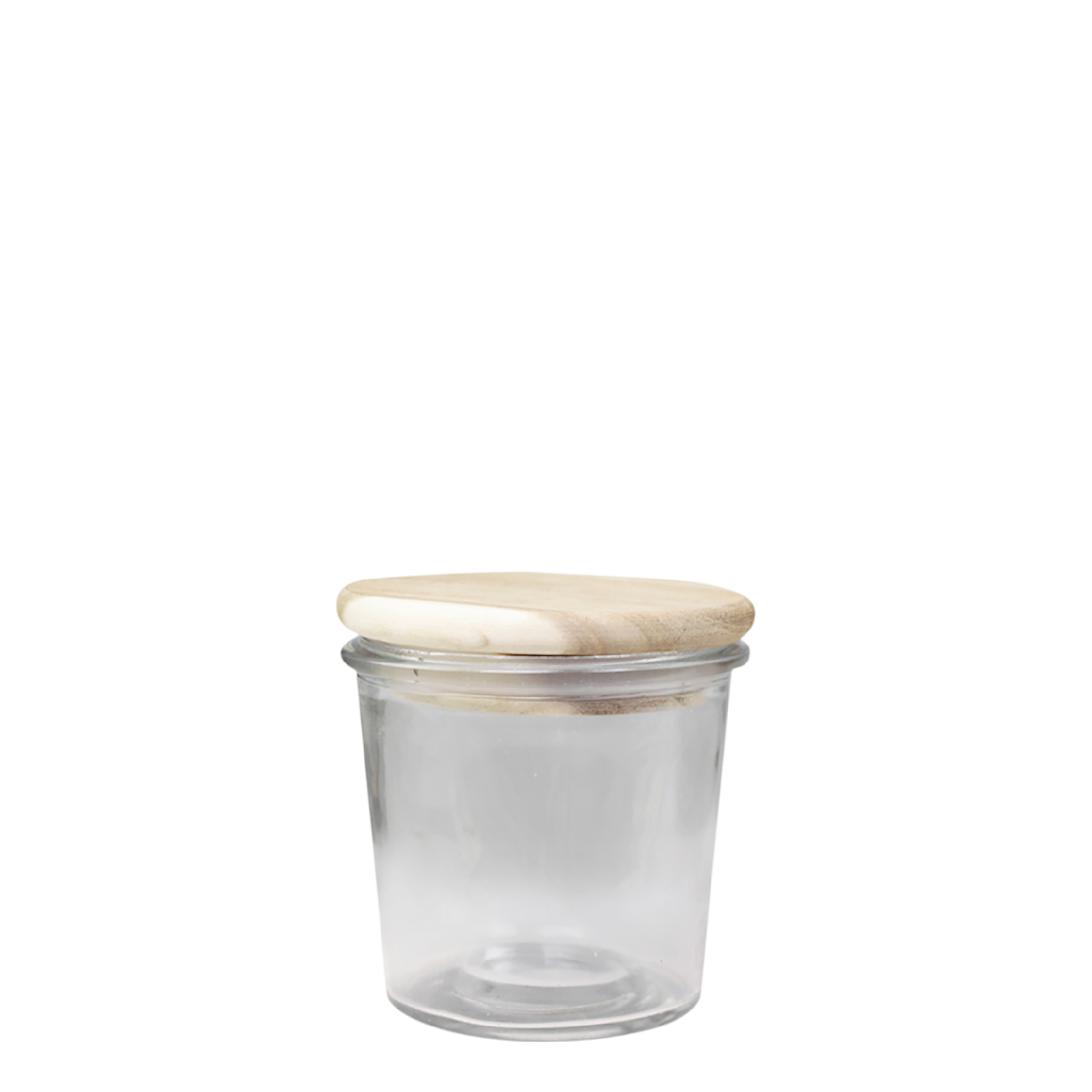 Vallet Opbevaringsglas m. Trælåg 9x9,5 cm – Klar by Chic Antique