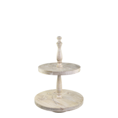 Tours Etagere m. Udskæringer 45x30 cm Nature by Chic Antique