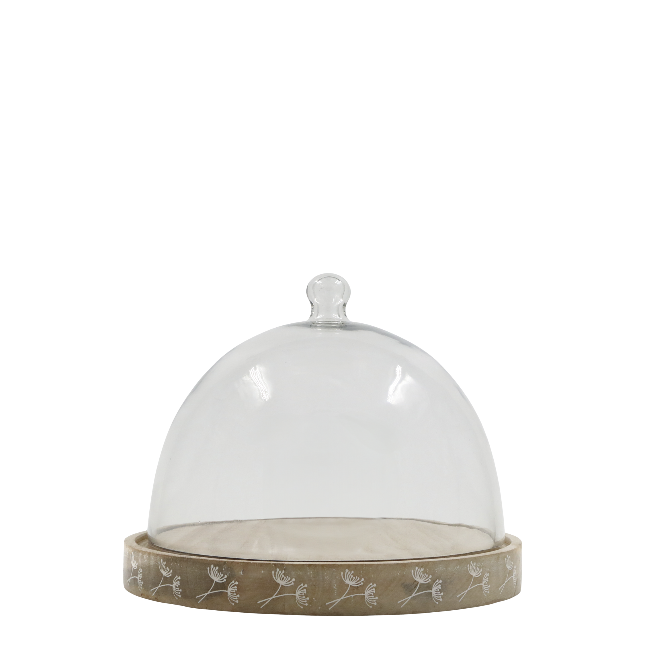 Tours Glas-Klokke m. Udskæringer 25x30 cm Nature by Chic Antique