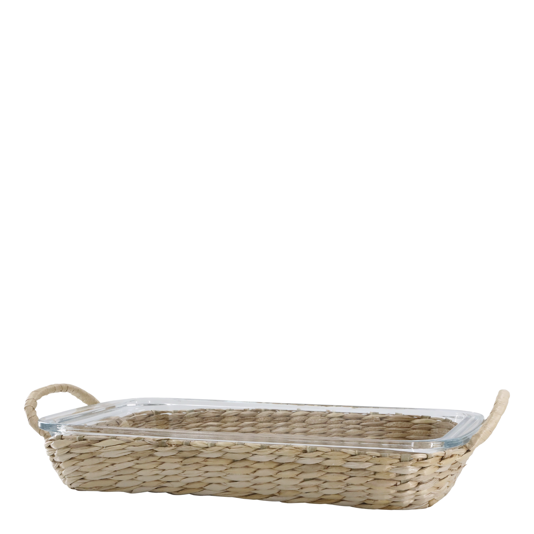 Bakke med Fletkurv 5 x 39,5 x 24,5 cm Klar by Chic Antique