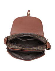 Mønstret taske med bæltelukning 26x10x22 by Krone 1