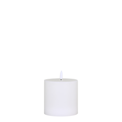 Bloklys LED 10x10cm hvid by Chic Antique