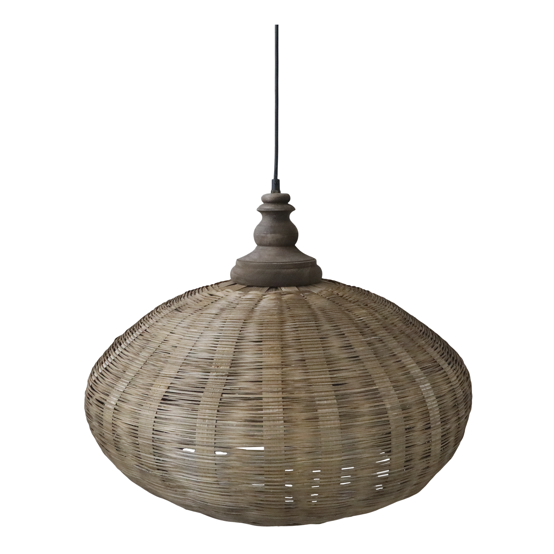 Loftlampe i rattanflet Natur 46 x 62 cm by Chic Antique