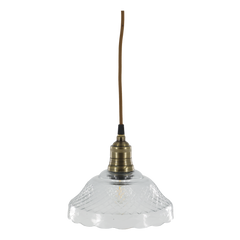 Lampe m. messingtop, H18/Ø21 cm klar by Chic Antique
