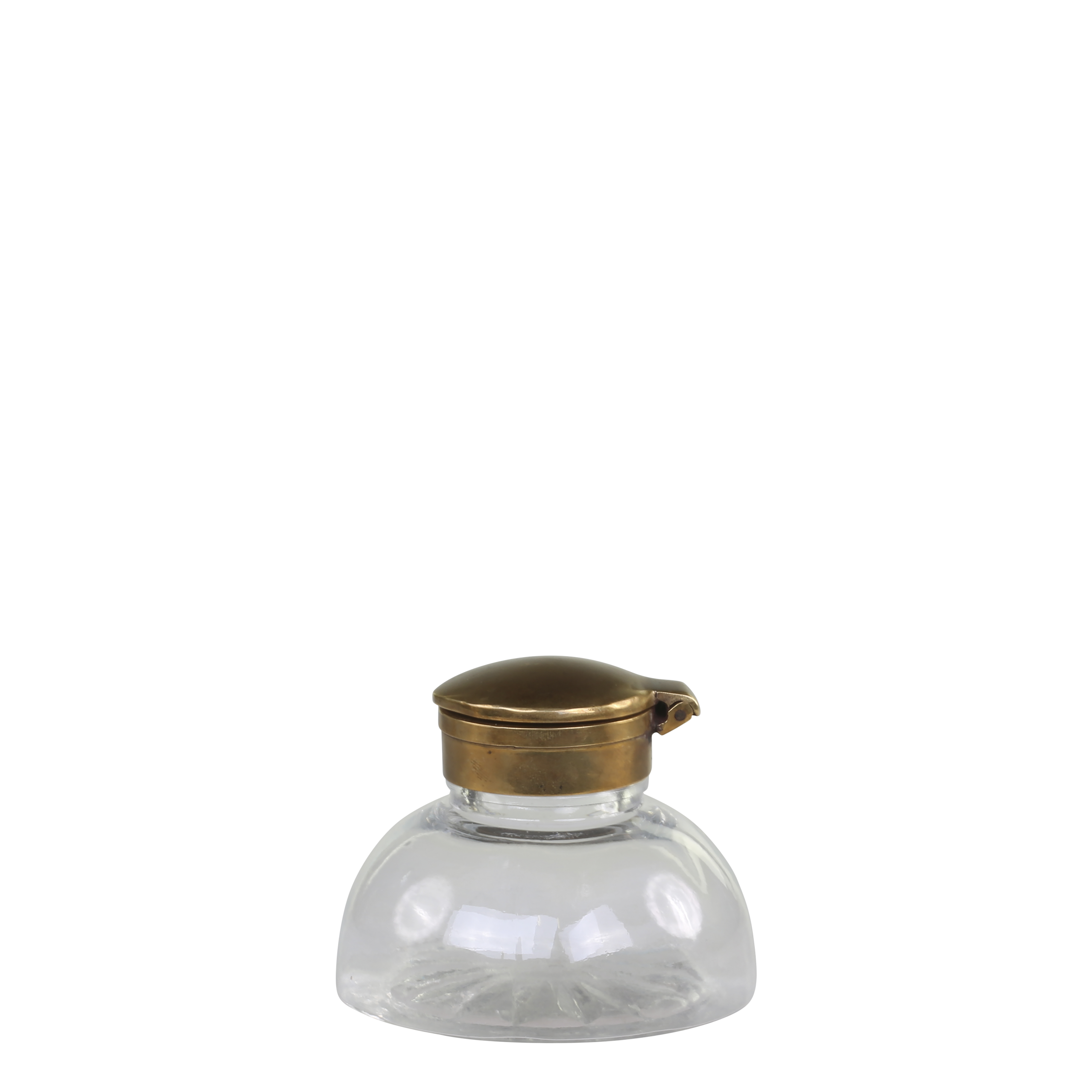 Gl. fransk Vase m. låg, H6,5/Ø8 cm antique messing by Chic Antique