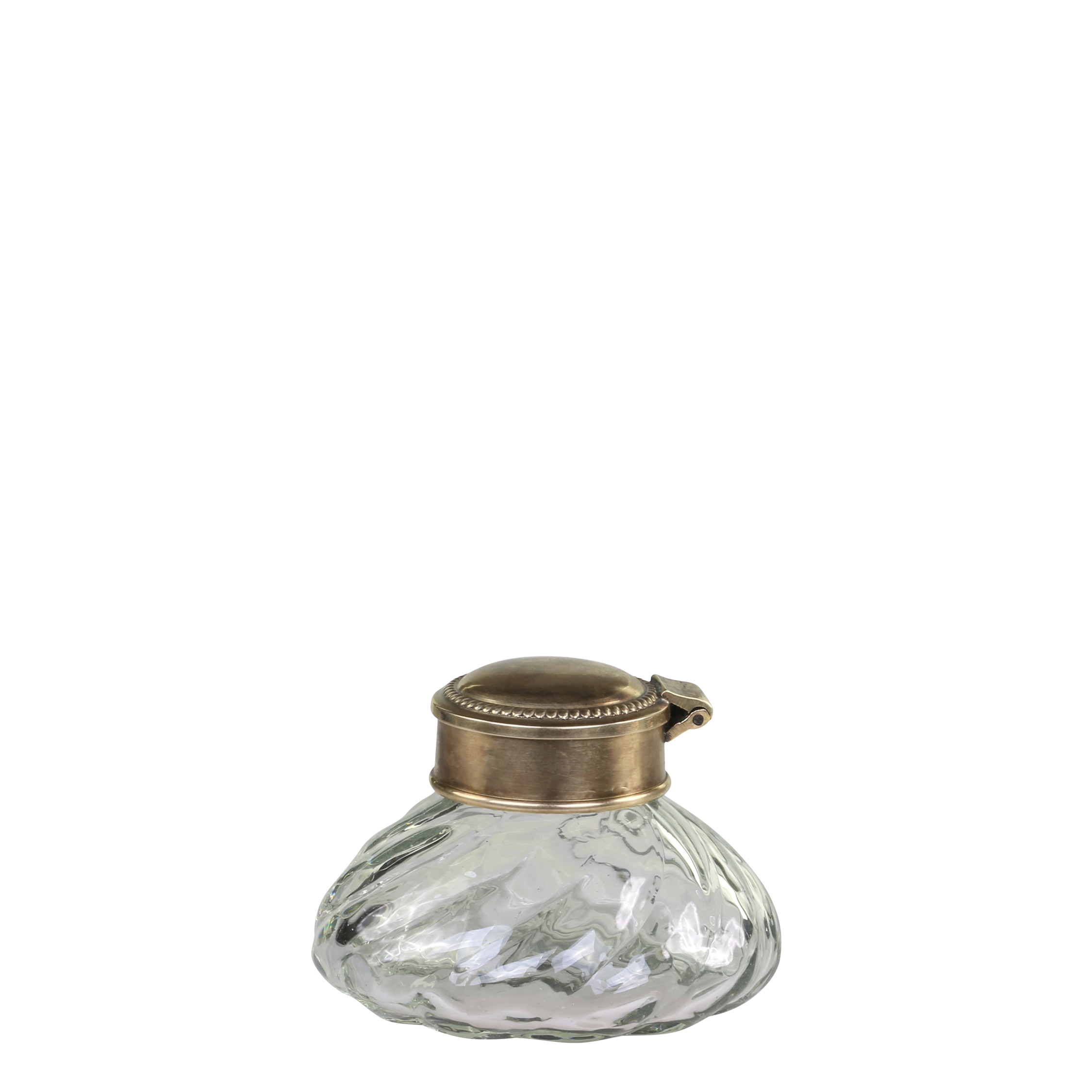 Gl. fransk Vase m. låg, H6/Ø9 cm antique messing by Chic Antique