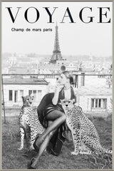 Indrammet vægmaleri Voyage Black & White 80x120 cm by L.C Wholesaler