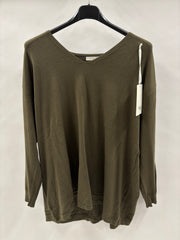 Strikbluse V-Udskæring