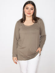 Langærmet dobbeltlags bluse by Xd