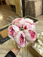 Pæon Buket Kunstige Blomster i Naturtro Design by PH