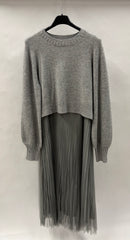 Kjole med striktrøje - Brystmål 120cm