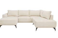 Elegant hjørnesofa i cremefarvet design Moderne komfort og stil 290x180x85 cm by Hazenkamp