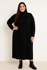 Strik kjole med turtleneck by Krone 1