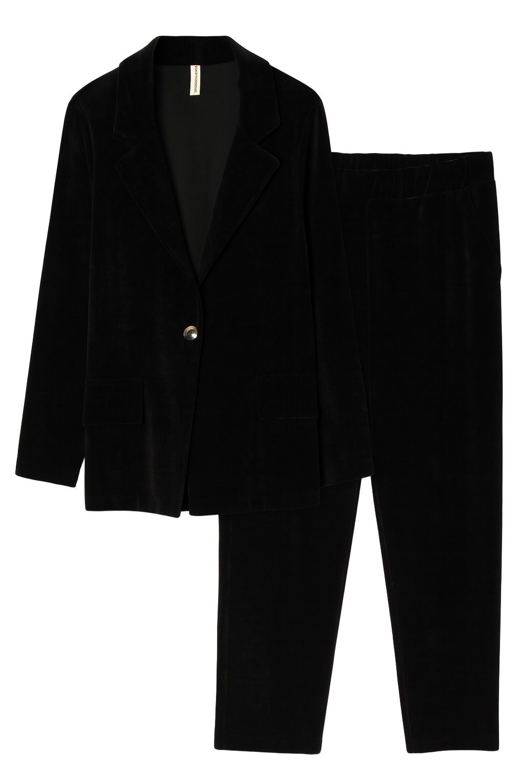 Fløjlslook sæt med blazer og bukser by Krone 1