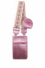 Shiny telefontaske/pung med skulderstrop stående – 20cm x 11cm x 4cm by Krone 1