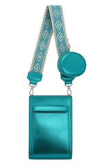 Shiny telefontaske/pung med skulderstrop stående – 20cm x 11cm x 4cm by Krone 1