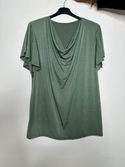 Bluse med drapering og bling - ITJULI25 by Miss One