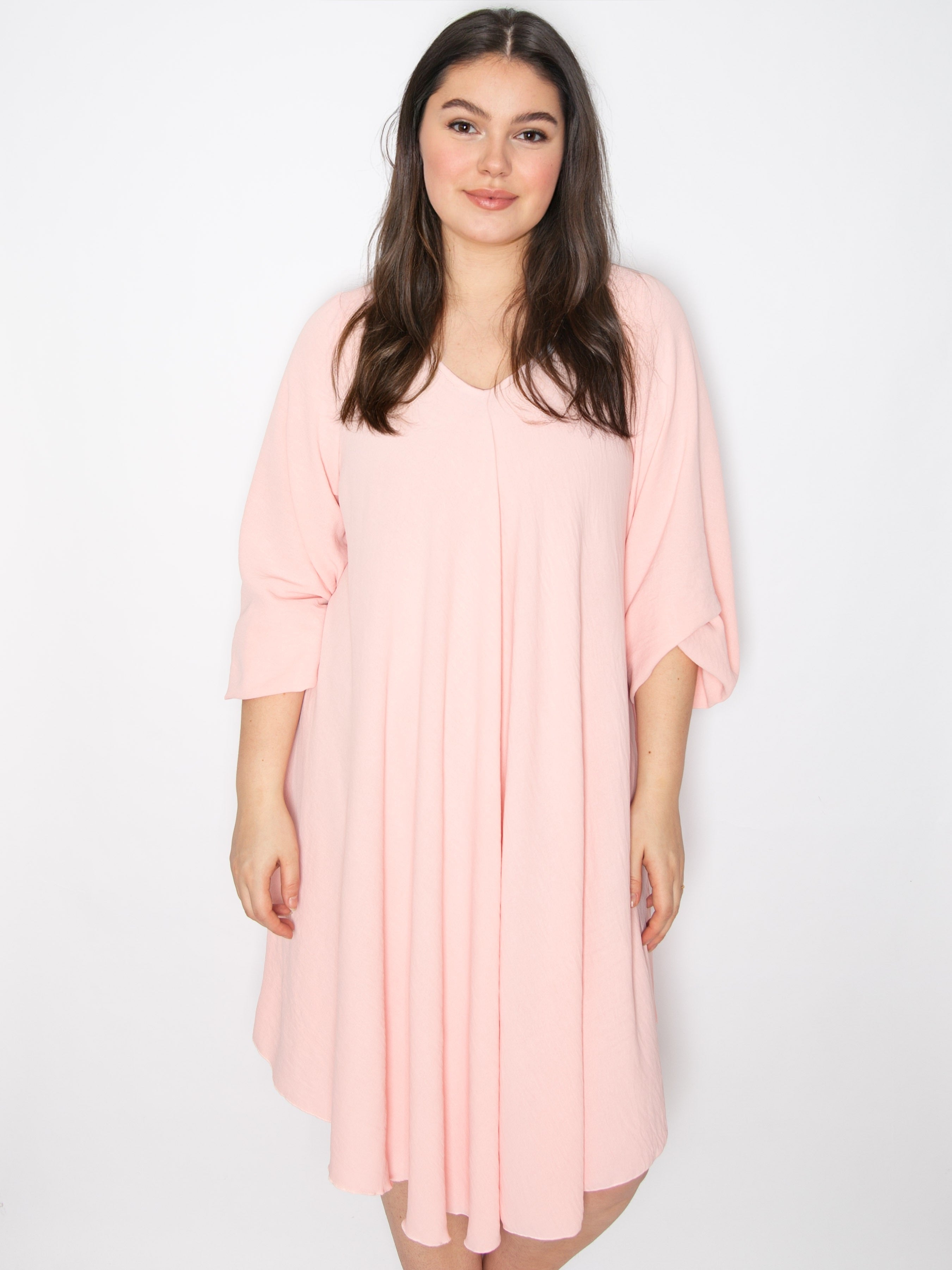 A-shape kjole med lange ærmer - Brystmål 140cm - Viskose Polyester Elastan by Xd