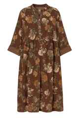 Fløjlskjole med blomster - Brystmål 130cm by Krone 1