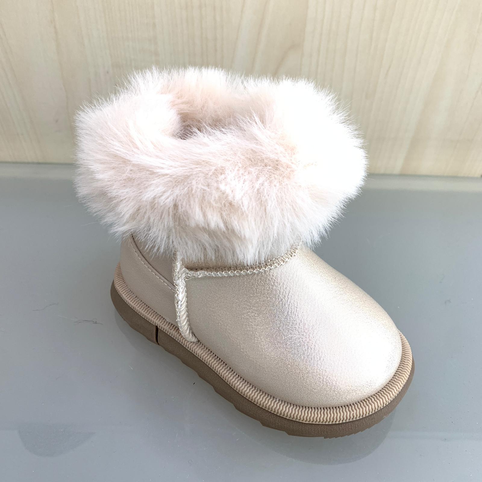 Børne støvler i guld med faux pels for - Ingen returret - ITNOV24 by Krone 1