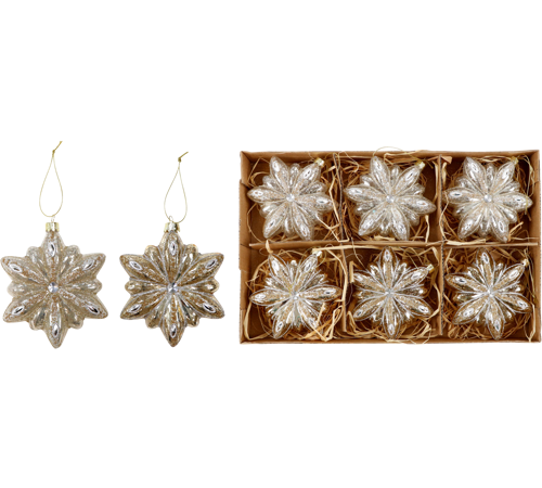 Snefnug med ophæng – Sæt af 6 stk. 12x12x2 cm by Hoff