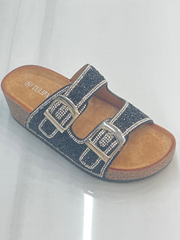 Kilehæl sandaler med bling by Gioa