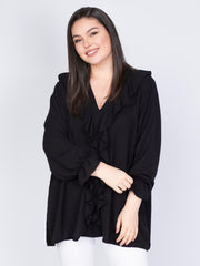 Skjorte med flæse front by Xd